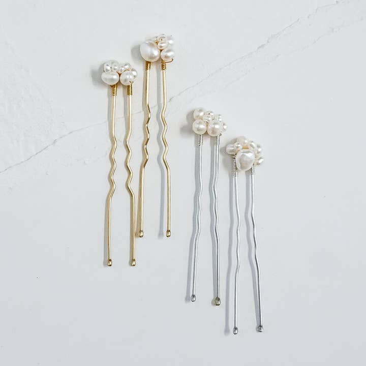 Bespoke Bridal – Alfinete de cabelo por atacado – Pinos de cabelo de cluster de pérolas3