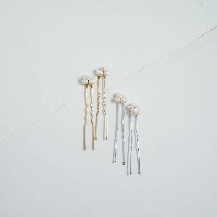Bespoke Bridal - Wholesale Hair Pin - Freshwater Pearl Cluster Hair Pins3