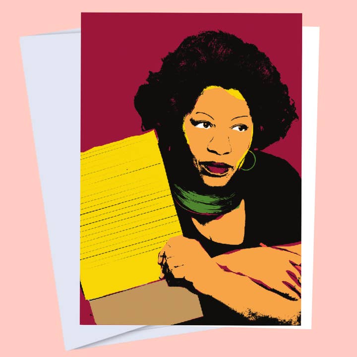 Toni Morrison - Carte d'auteur noire emblématique pour les amateurs de livres pour la vente par CheerNotes Greeting Cards & Stationery