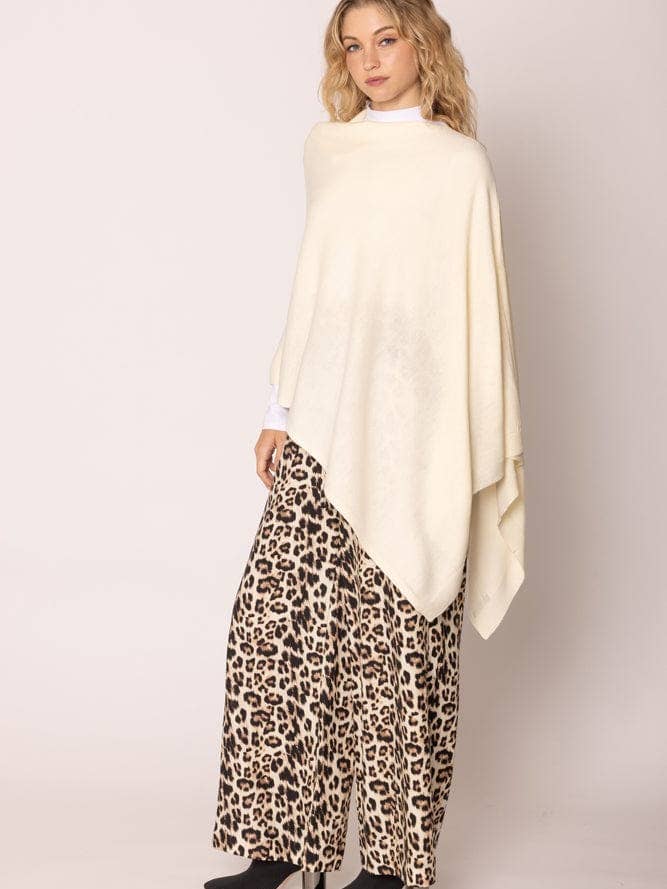 MiMi Wholesale - Wholesale Poncho - Women's - CCP320056 Juney Soft Classic Knit Poncho Ruana2