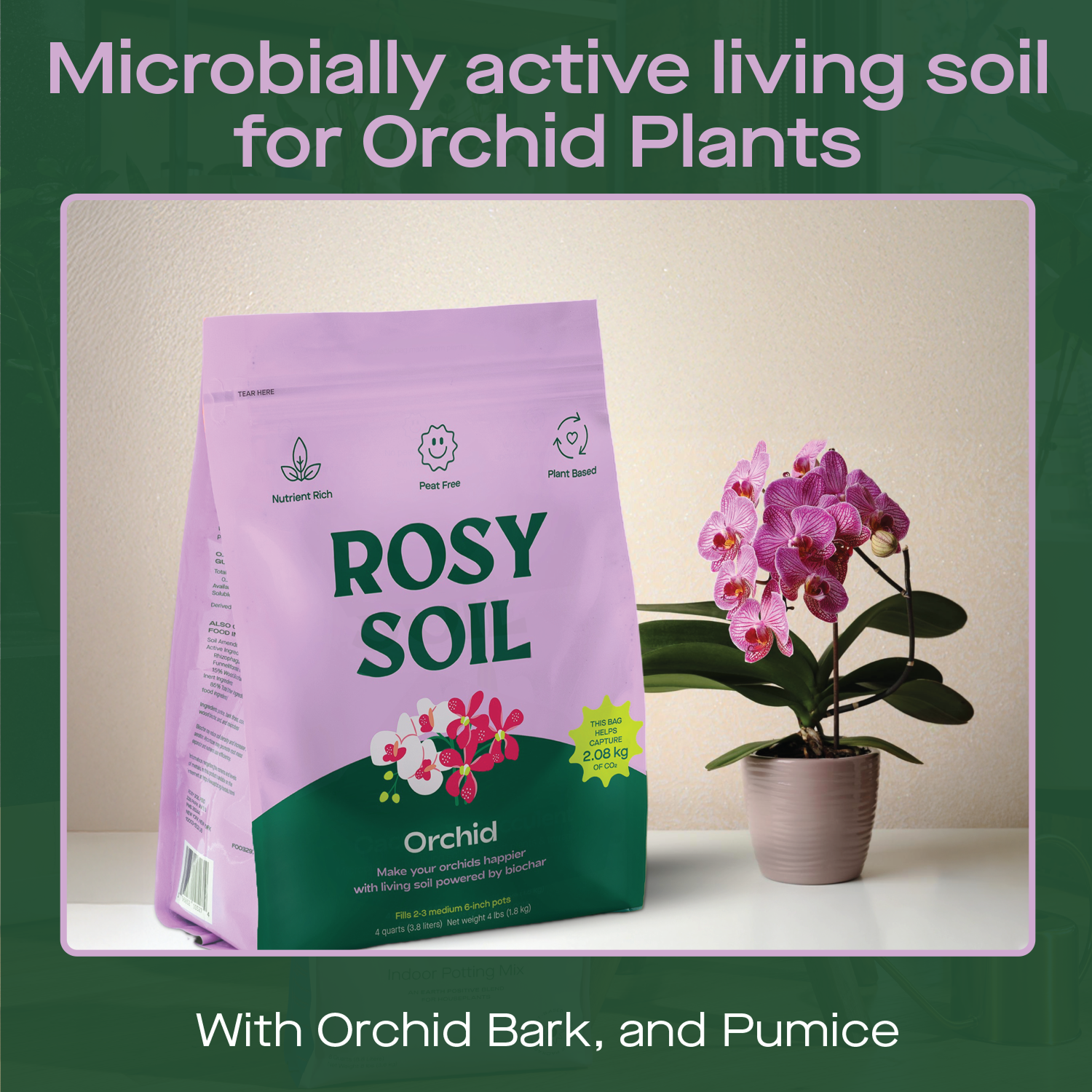 Rosy Soil - Wholesale Planting/Potting Soil - 4qt Orchid Mix5