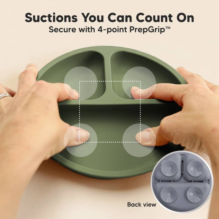 Slate 3-Pack Prep Suction Plates for Baby, BPA-Free Silicone Plate for wholesale on Faire2