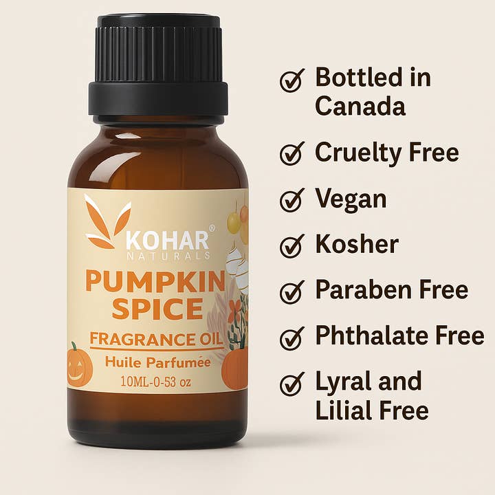 KOHAR NATURALS - Wholesale Fragrance Oil - Pumpkin Spice Fragrance Oil – Warm Autumn Scent. 10 ml.1