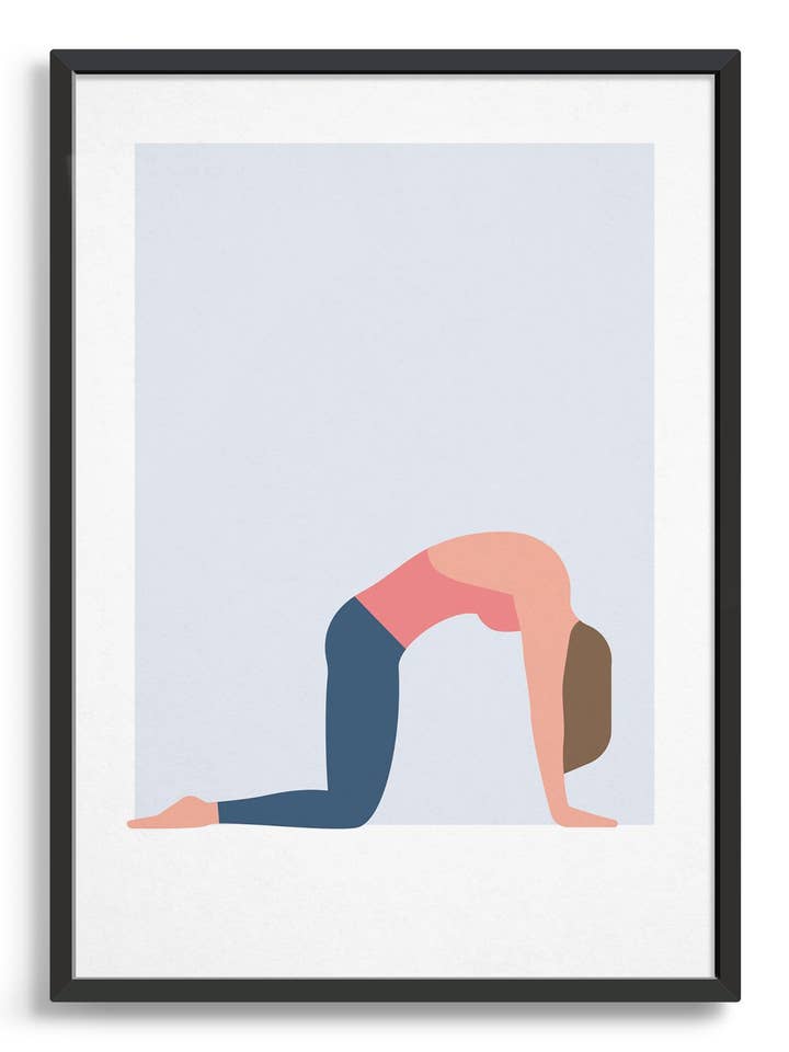Yoga-Poster mit Katzenkuh für den Großhandel von Rocket Jack