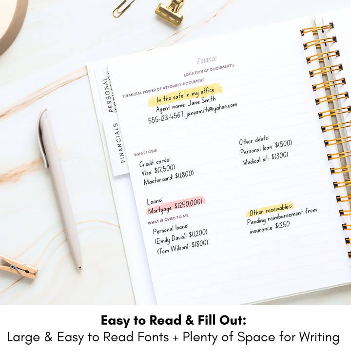 Lamare - Wholesale Planner - Lamare End of Life Planner: Final Wishes & Legacy Organizer