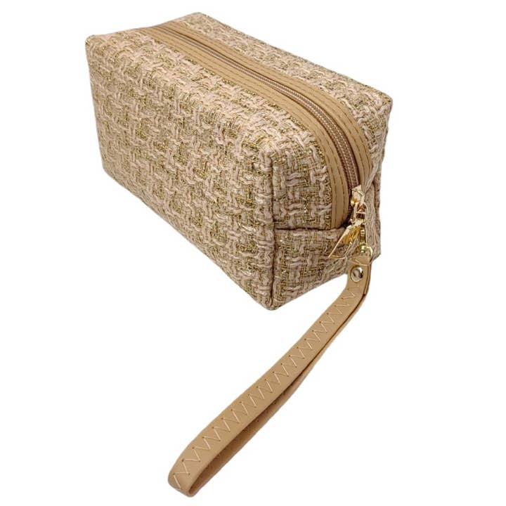 MiMi Wholesale - Wholesale Pouch - Women's - EG10307 Tweed Pouch With Wristlet Strap5