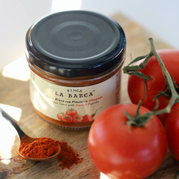 Finca La Barca – Großhandel Salsa – Salsa Brava mit geräuchertem Pimenton "Finca La Barca“ 110G