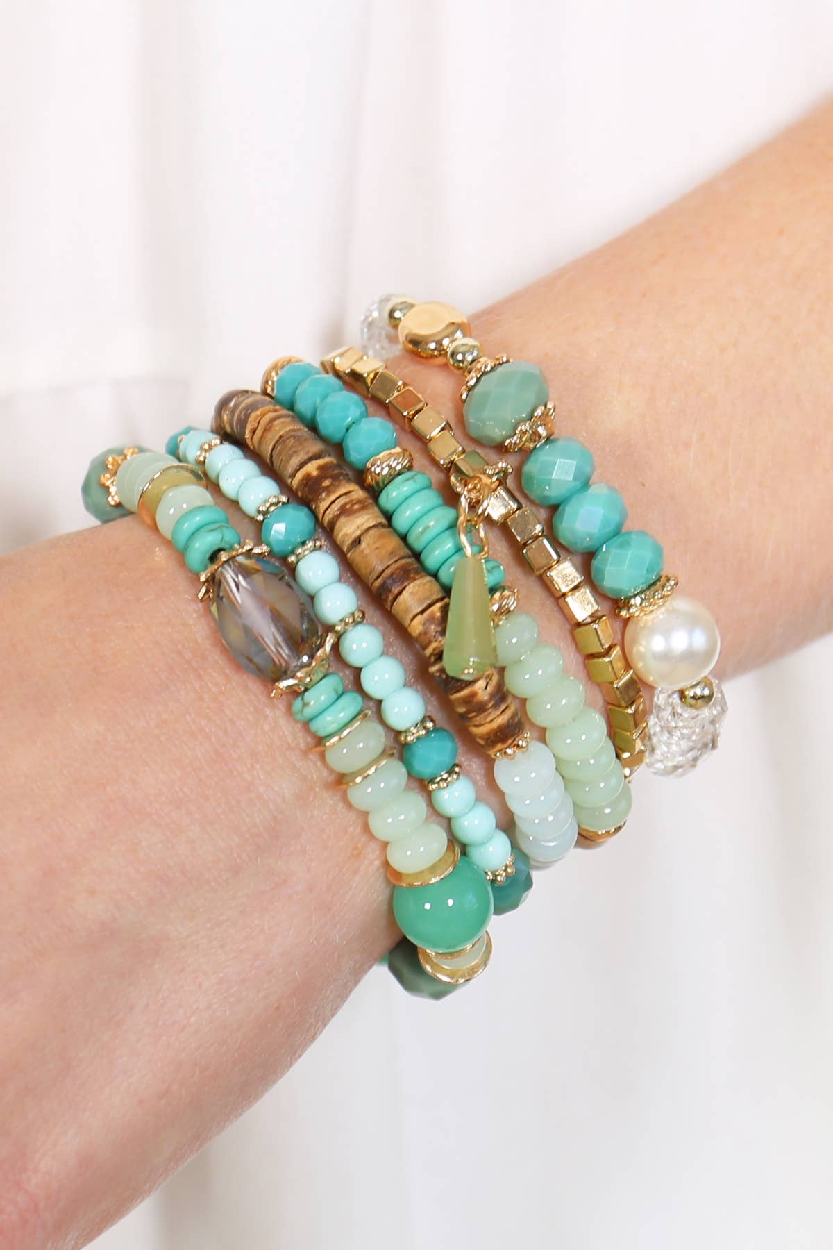 Love and Repeat - Wholesale Jewelry Set - MULTI-STONE BEADS STACKABLE BRACELETS13