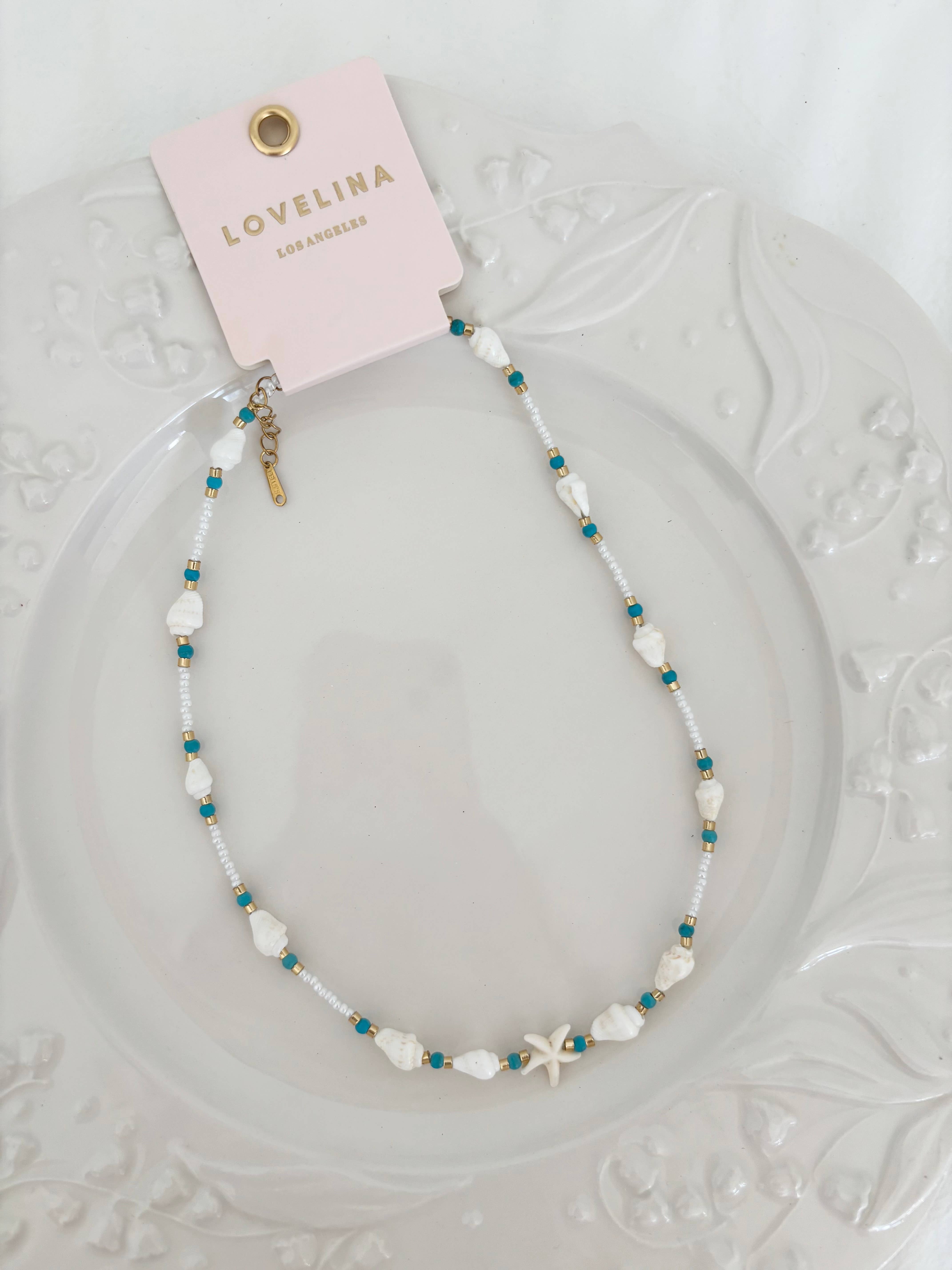 LoveLina - Wholesale Beaded/Pearl Necklace - Beach Seashell Starfish Summer Necklace (NUA)3