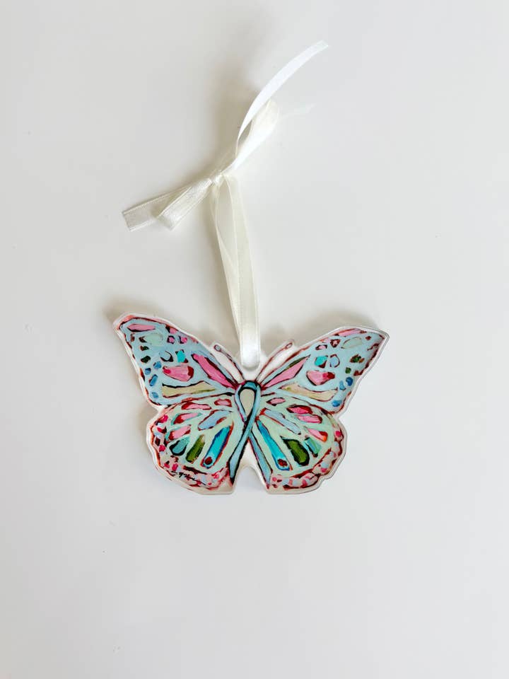 "Butterfly of Hope I" ornament WHOLESALE for wholesale by Chelsea McShane Art