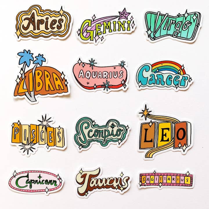 Art By Elowyn - Wholesale Sticker - Vintage Inspired Zodiac Stickers7