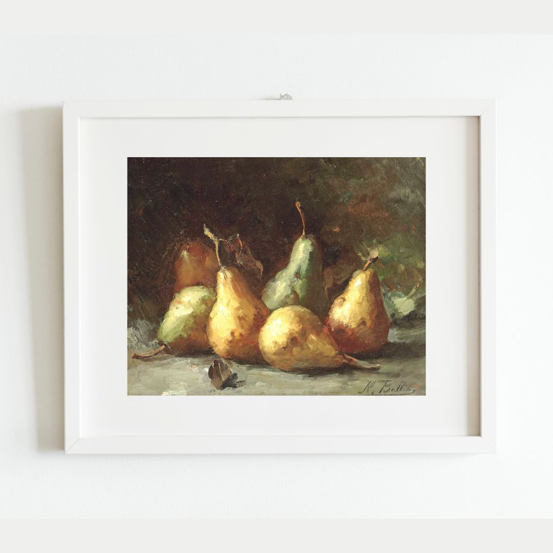 Sea to Skye - Wholesale Art Print - Still Life with Golden Pears Antique Art Print2