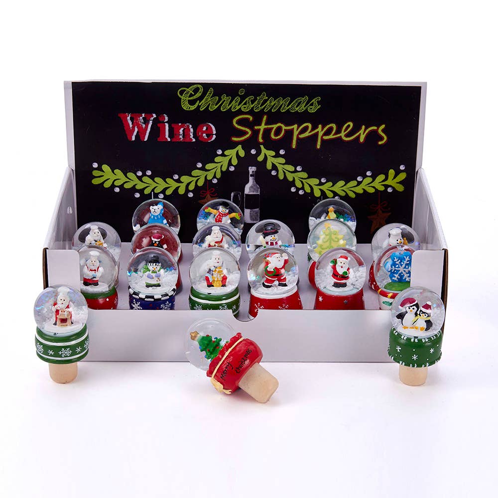 Kurt S. Adler, Inc. - Wholesale Wine Stopper - 35MM WATERGLOBE WINE STOPPER1