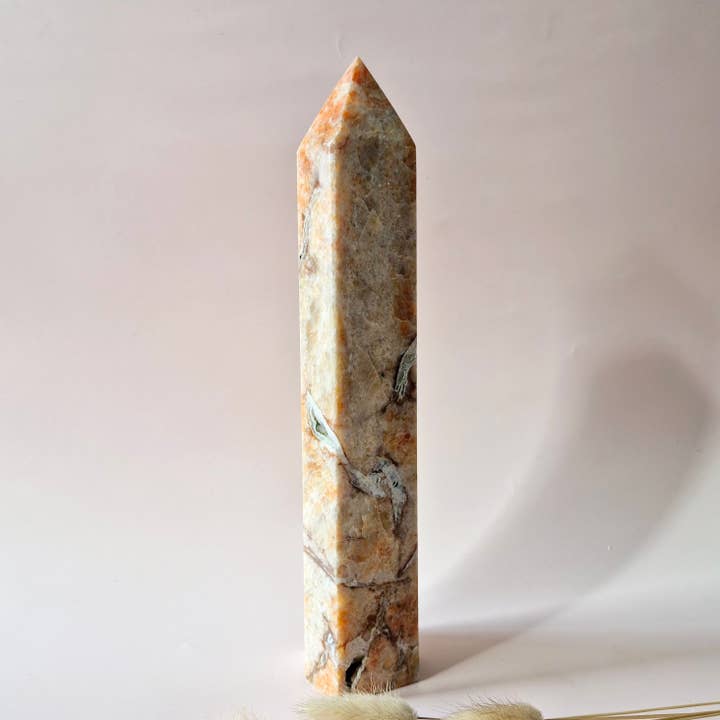 Moonlight Gemstones - Wholesale Spiritual Stone/Crystal - XXL Large Gemstone Sunstone Tower 28cm | Sunstone Obelisk | 1600g | Healing Crystal | Statement Piece8