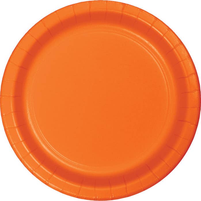 Sunkissed Orange Sturdy Paper Banquet Plate 10.25", 24/Pkg for wholesale by Bulk Party Decor