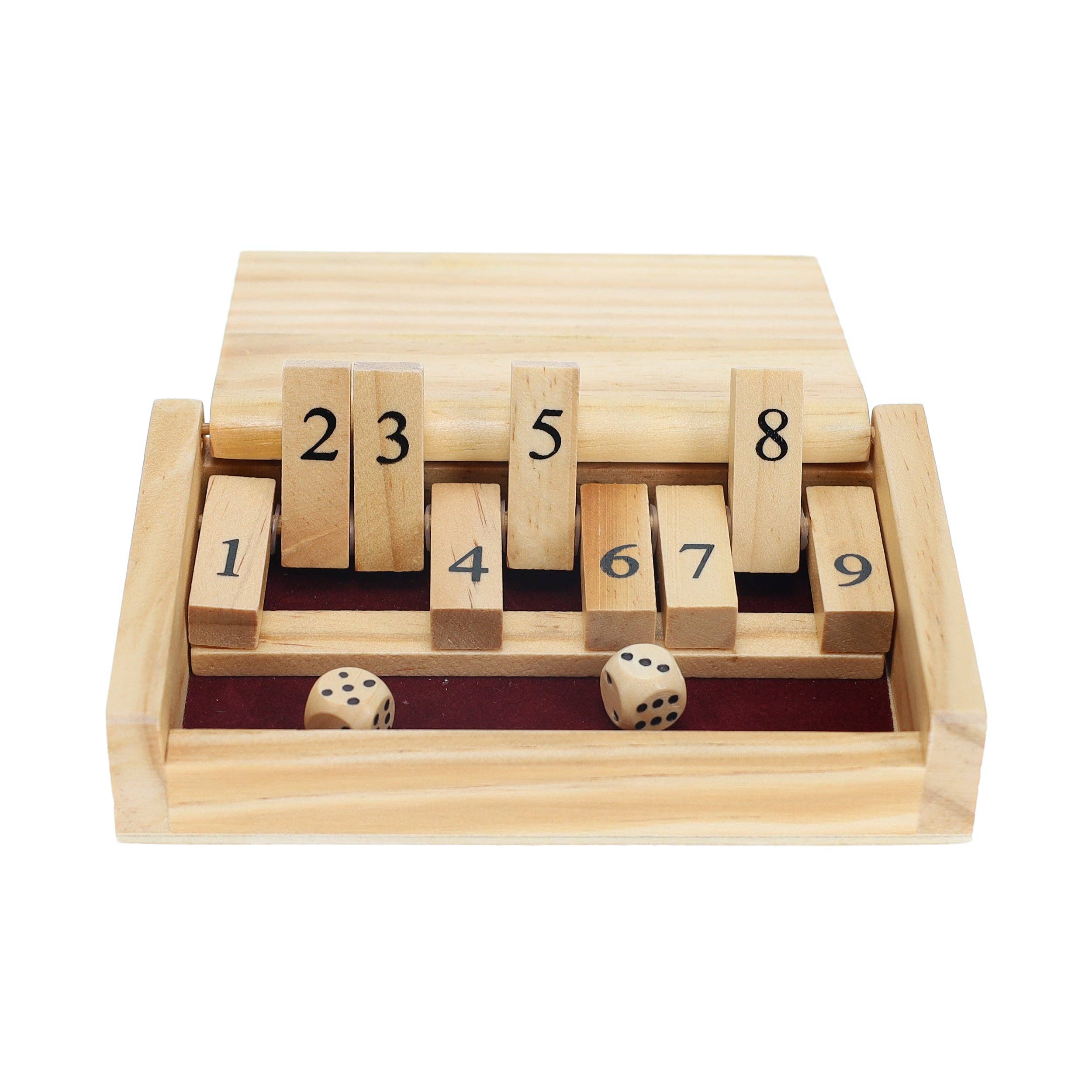 Wood Expressions - Wholesale Board Game - Mini 9 Number Shut The Box Game - 5.5 inches1