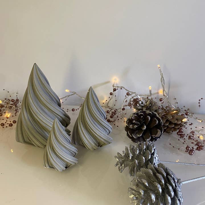 Decoración navideña de árboles de Navidad de hormigón, Navidad hecha a mano para venta al por mayor de Concreates