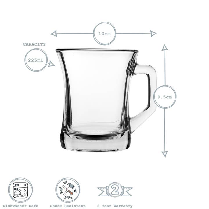 Rinkit Ltd - Wholesale Coffee Mug - 225ml Zen+ Multicolour Base Glass Coffee Mug - By LAV4