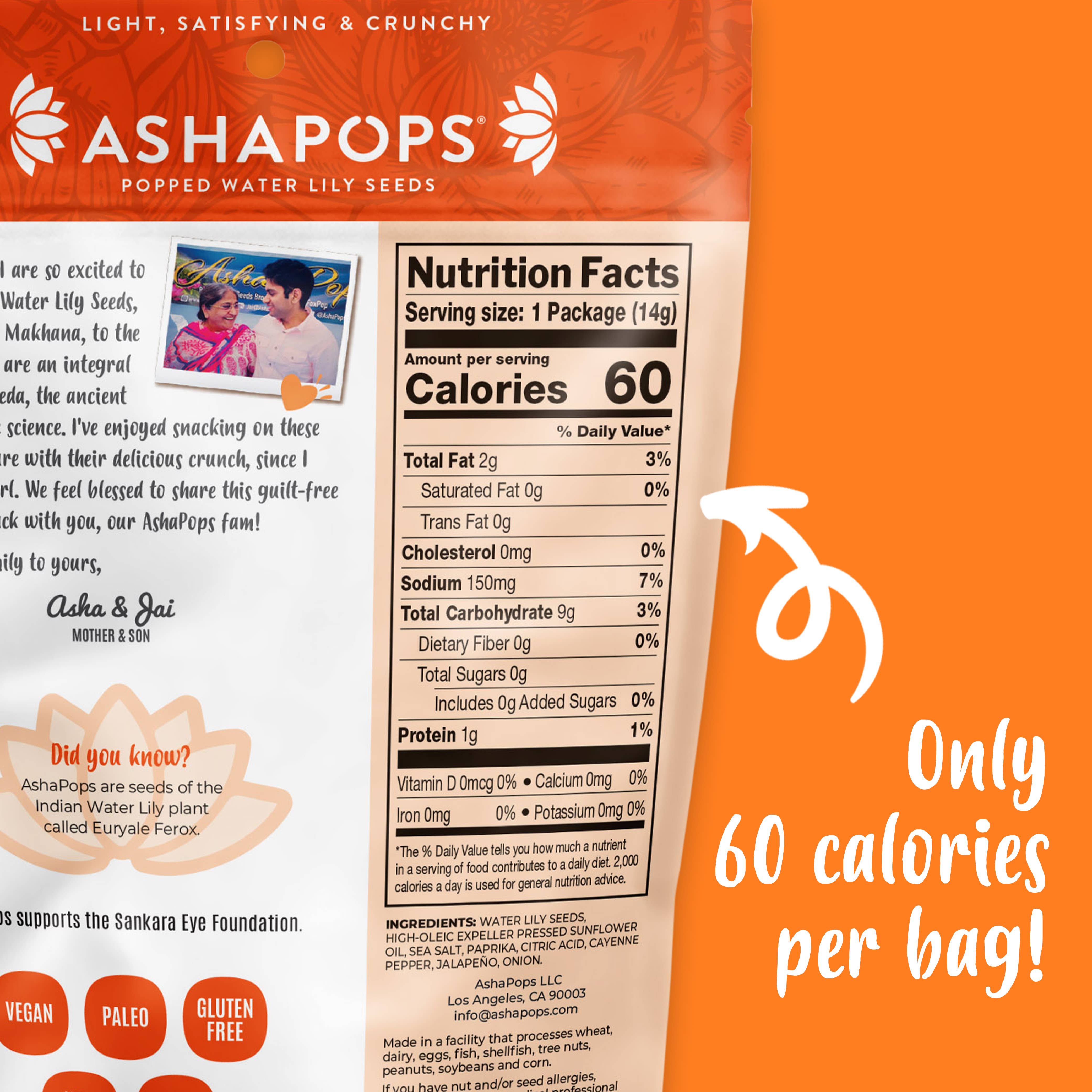 AshaPops - Wholesale Puffed Snack - 0.5oz Chili Lime - AshaPops Popped Water Lily Seeds4