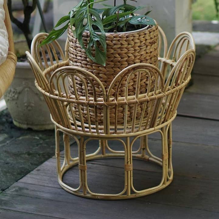 Vaso da appoggio in rattan per la decorazione domestica per la vendita all'ingrosso da parte di Ecozuper