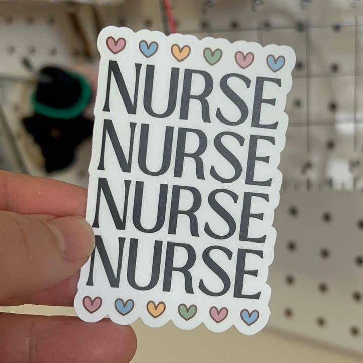 NURSE Heart | 3" x 3" Die Cut Sticker for wholesale by Tonie Productions