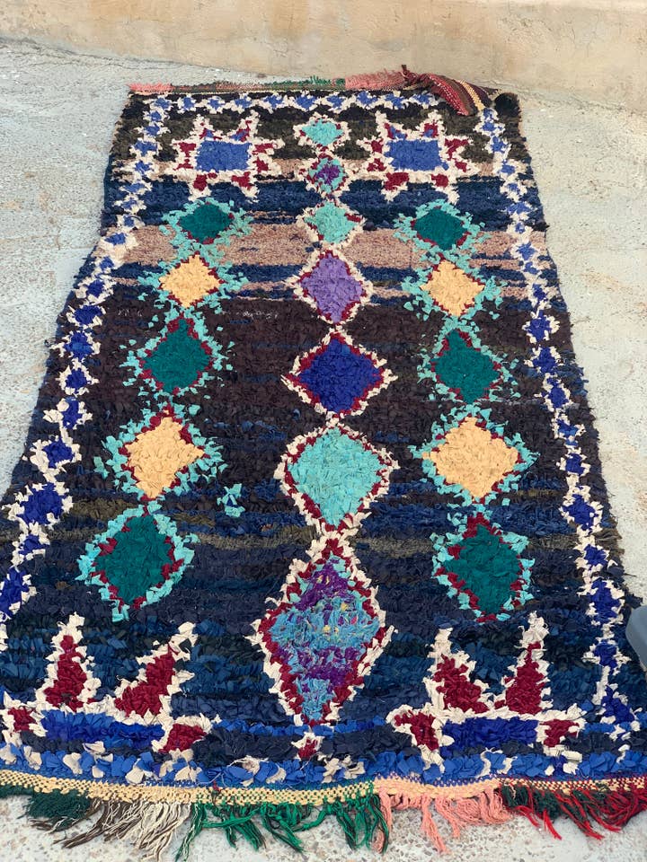 Vintage Berber Morroco carpet rugs abstract mustard yellow and white design. 6 for wholesale by Aurobelle Ibiza