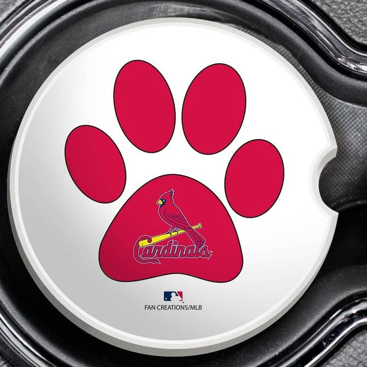 Posavasos de cerámica temáticos de los St. Louis Cardinals de la MLB - Diseño de Bigfoot llevando la bandera del equipo de 2,5" - Paquete de 2. para venta al por mayor de Fan Creations