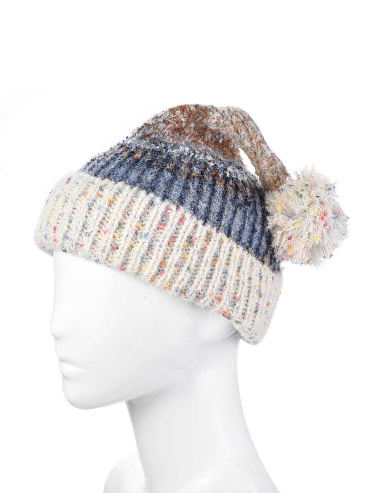 Funkyrel® Atzbranding Limited - Venta al por mayor Gorro de lana - Mujer - Haila - Gorro de Punto Vintage Colorido y Cálido con Borla11