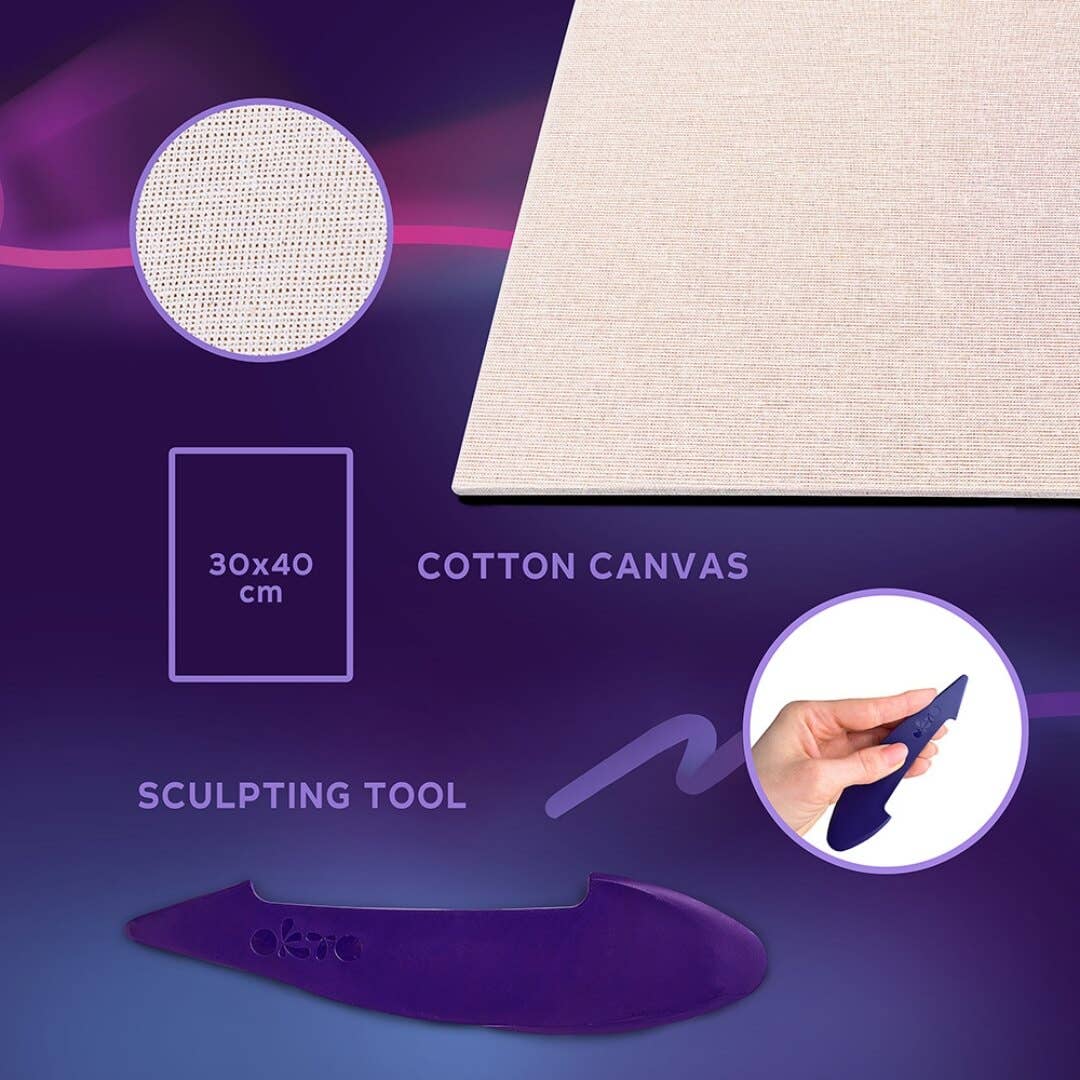 Baby Republic - Wholesale DIY Craft Kit - Kids - OKTO Air Dry Clay 3D Sensory Art Canvas - Sydney2