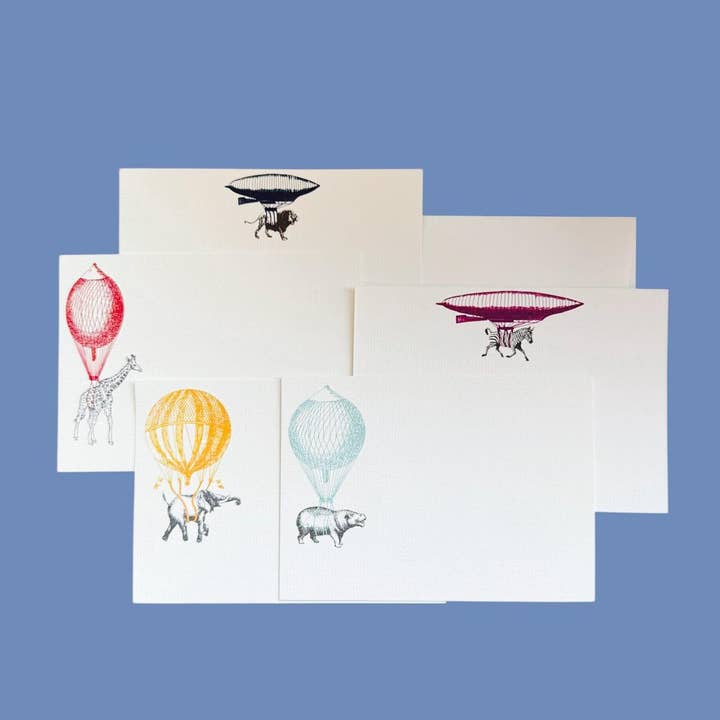 Set di Biglietti Safari High Life con Buste Vergate per la vendita all'ingrosso da parte di Mustard & Gray Ltd