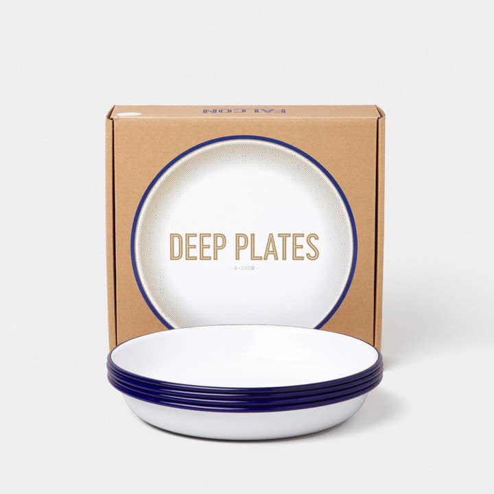Deep Plate Set for wholesale by Falcon Enamalware