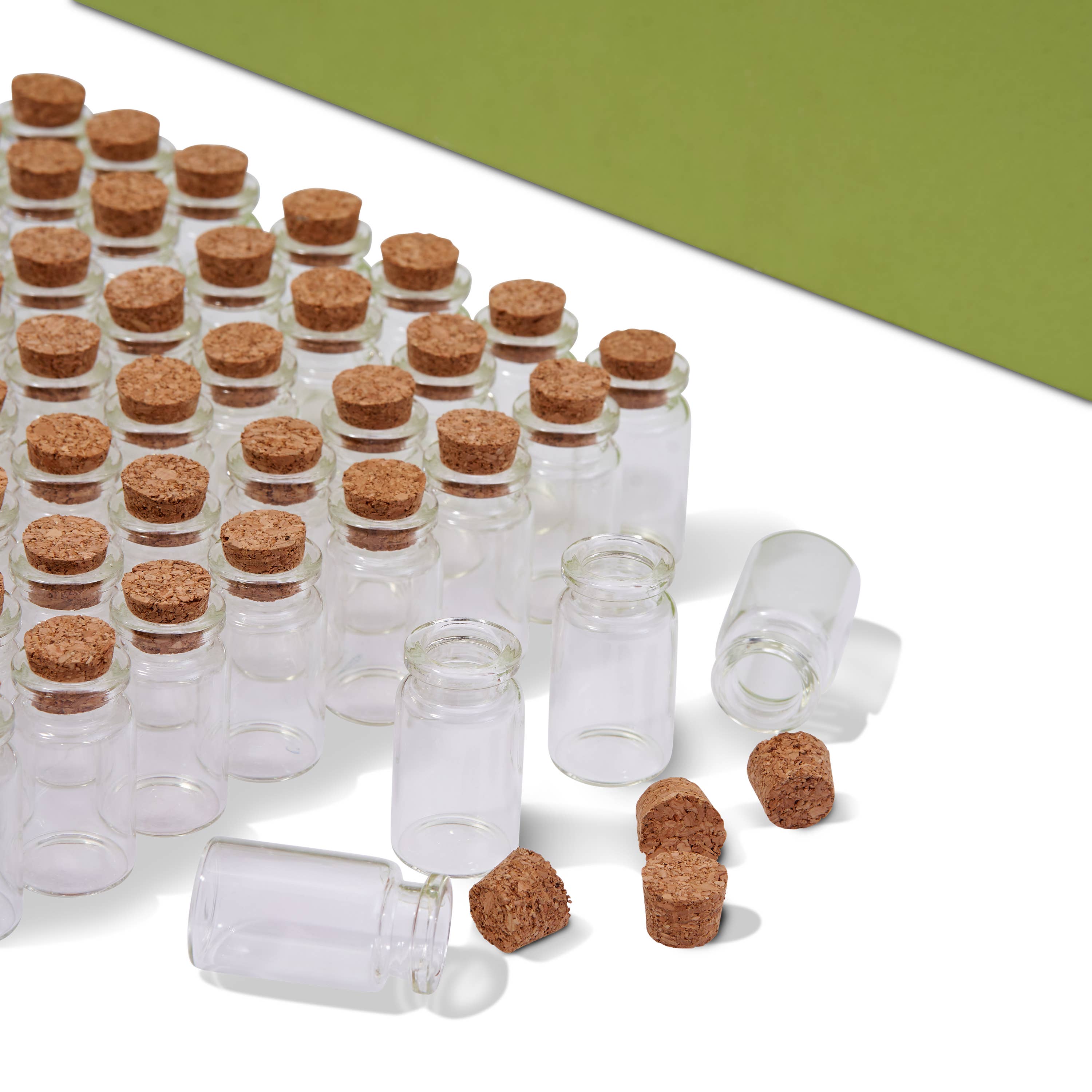 The Twiddlers - Vente Cadeaux pour invités - 60 mini pots en verre avec bouchons en liège (7 ml) - The Twiddlers7