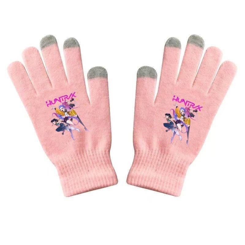 Little Trendy - Wholesale Gloves - Women's - KDH K-pop inspired Printed Knitted Touch Screen Gloves5