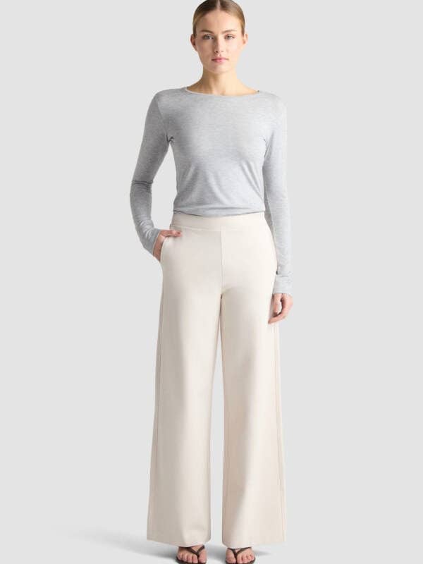 Pantalones Leia – Ostra para venta al por mayor de RESIDUS