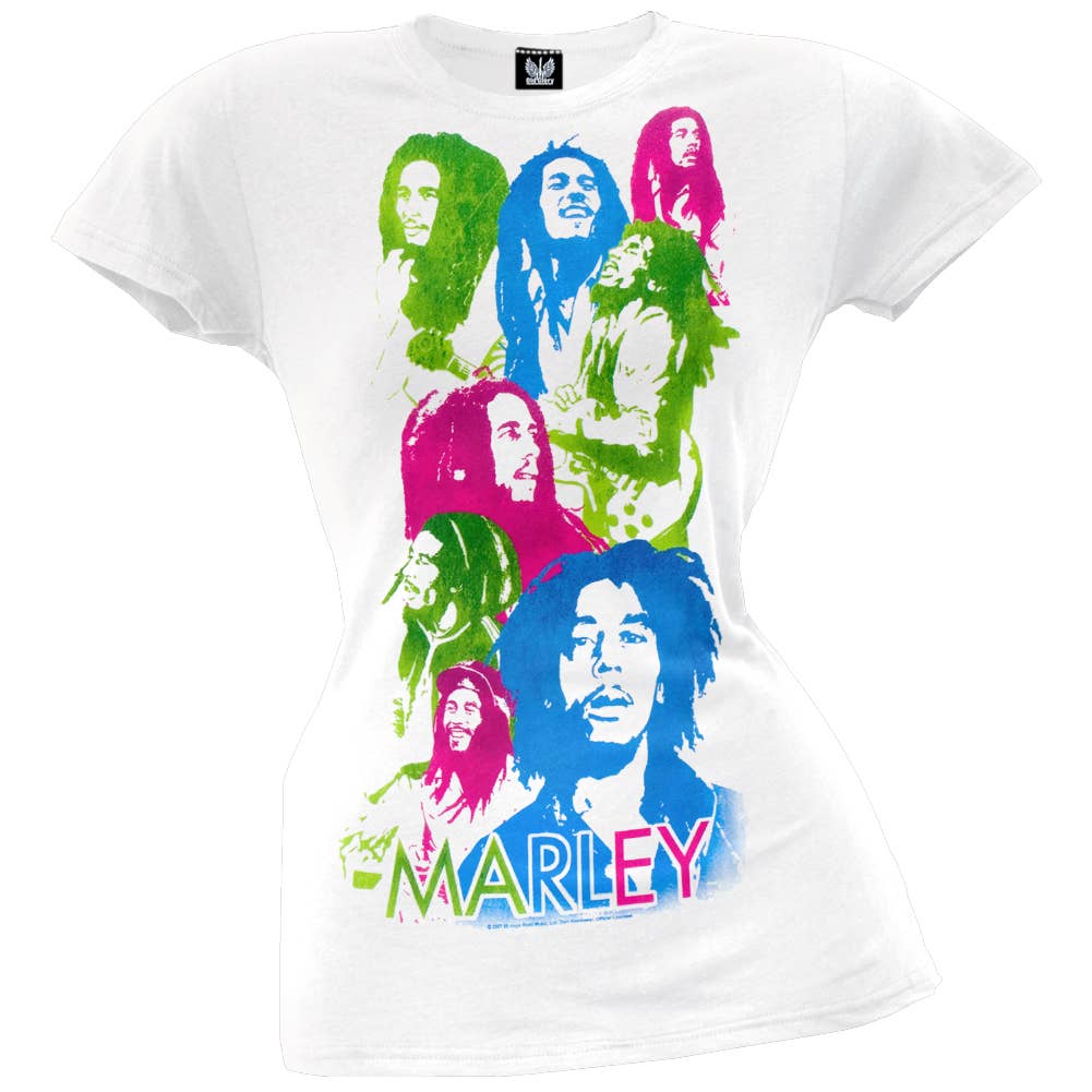 Official Store - Vendita all'ingrosso Maglietta serigrafata - Donna - Maglietta Colorata da Donna Junior di Bob Marley0