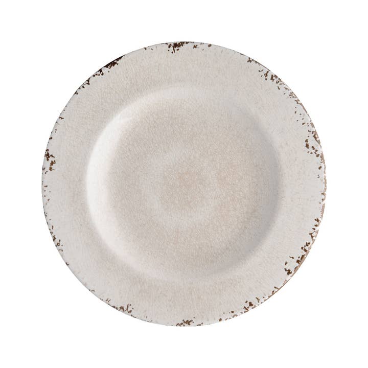 Supreme Housewares - Wholesale Dinner Plate - Crackle 8 3/4" Melamine Plate, Cream
