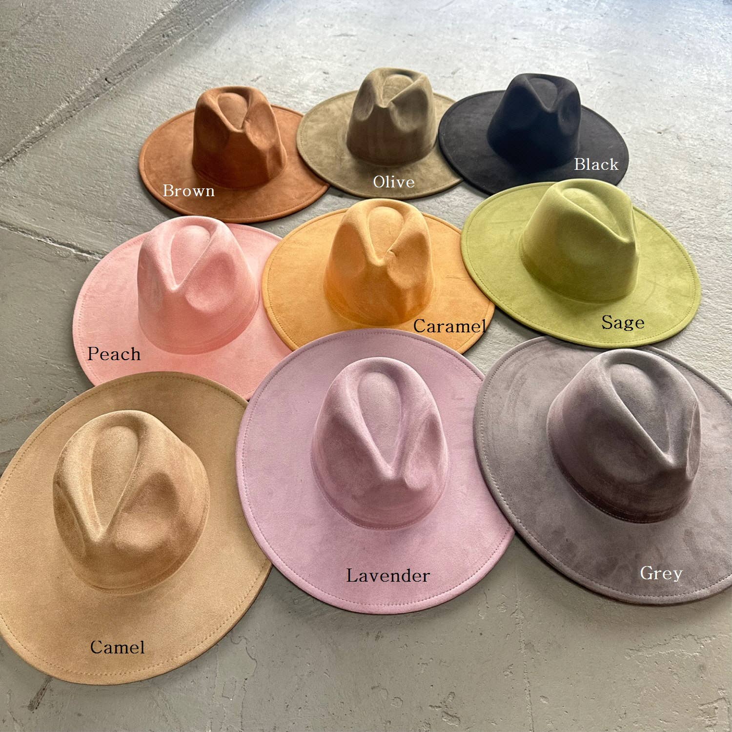 One and Only Accessories - Wholesale Fedora - Women's - Best seller Fashion Classic Wide Brim suede Hat New Color  (Copy)0