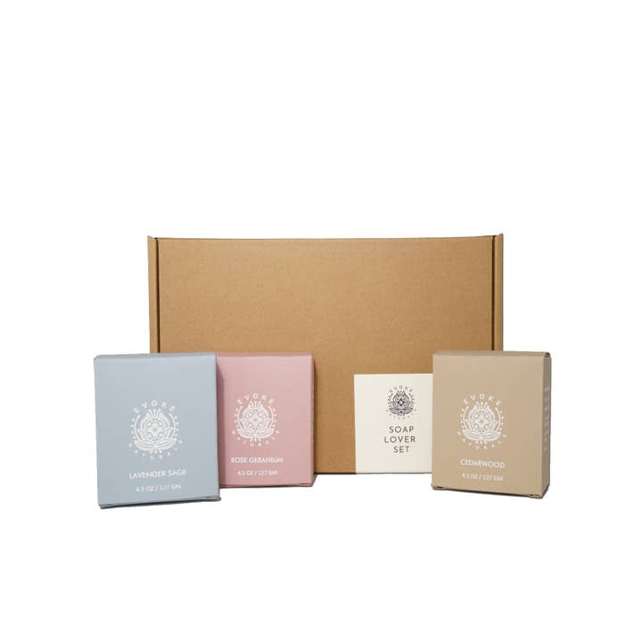 TVÅLÄLSKARSET för wholesale av Evoke Naturals