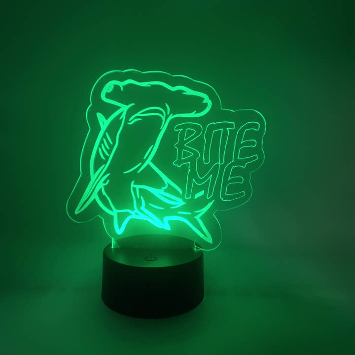 Bite Me Shark Lamp | Hammerhead LED Light | Novelty Gift for wholesale by The 308 Collective