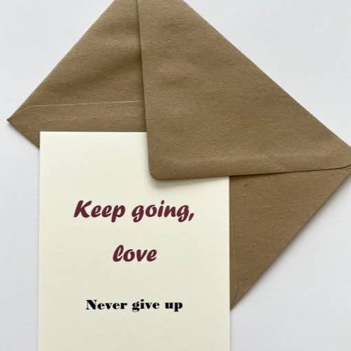 Grußkarte A6- Mach weiter, Liebe für den Großhandel von Sweet-Deco Creative