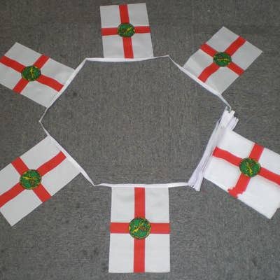 6m 20 Flag Alderney Bunting for wholesale by Worldwide Flags Ltd