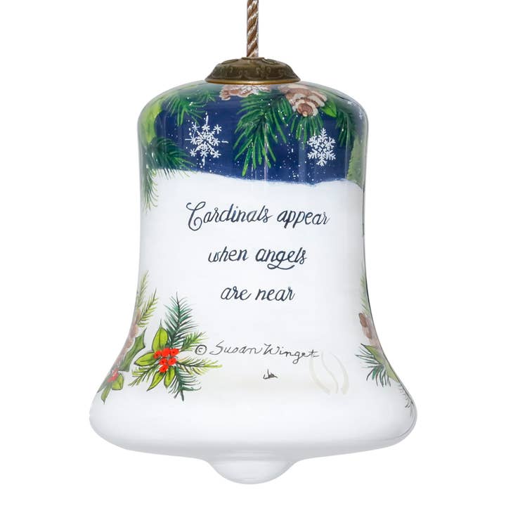 Inner Beauty Gifts - Wholesale Ornament - Cardinals Appear When Angels are near Glass Ornament