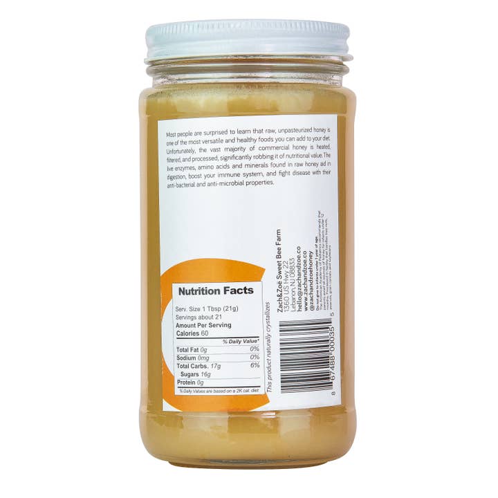 Zach & Zoe Sweet Bee Farm - Vente Miel - Miel de fleurs sauvages en crème 16oz2