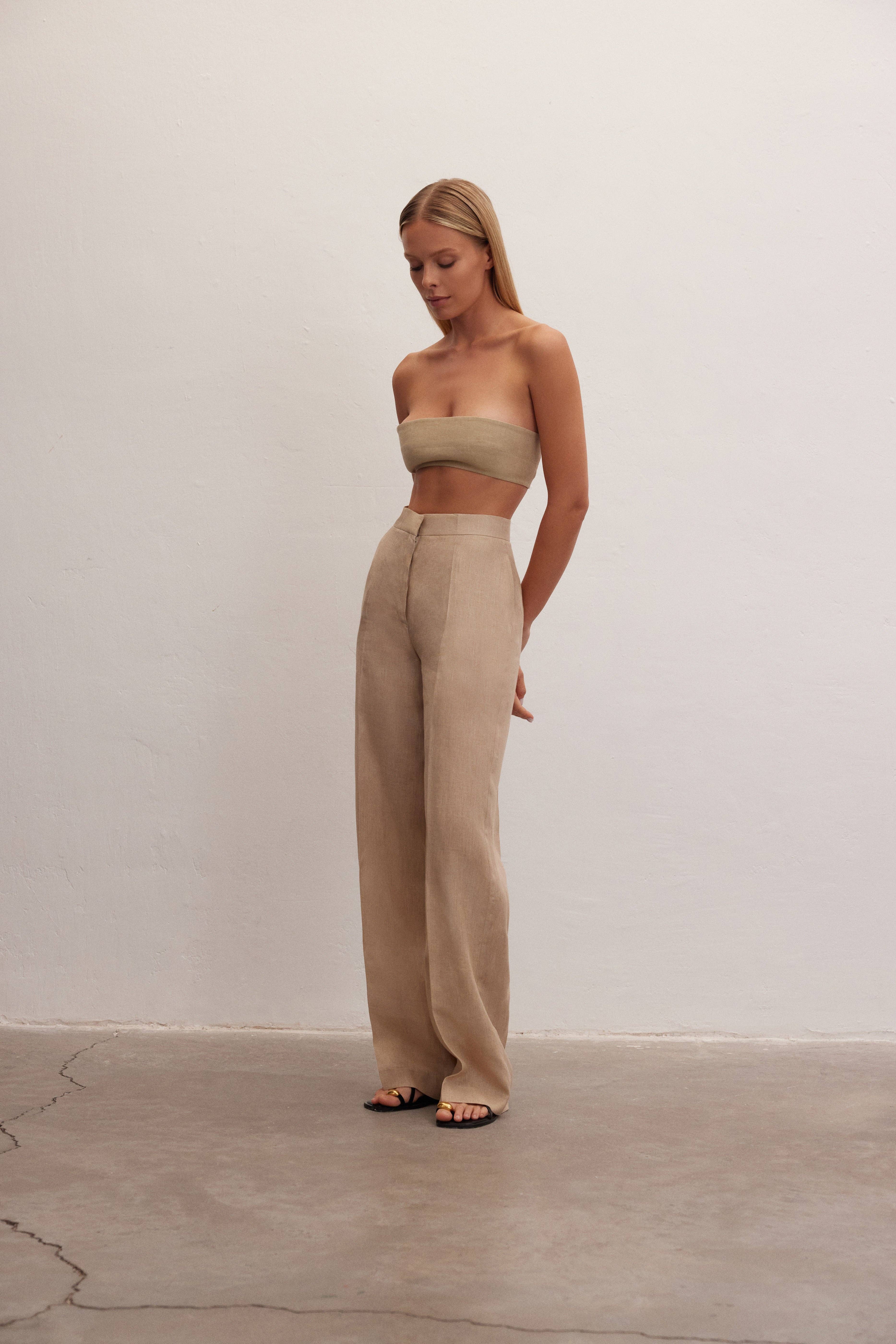 Le Cle – wholesale Pants – Women's – Nyx Pants | High-Waisted Linen Trousers17