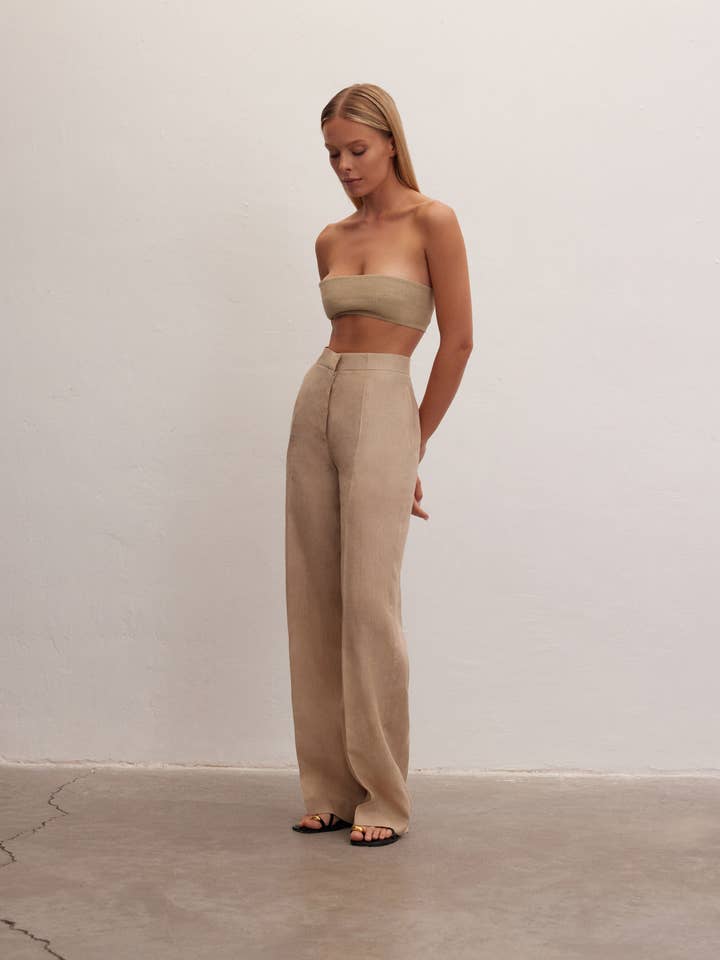 Le Cle - Wholesale Pants – Women's - Nyx Pants | High-Waisted Linen Trousers17