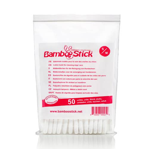H3D – wholesale Groomingmedel för husdjur – Hund – Paket med 10 påsar, 50 bomullspinnar för hundar, Bamboostick®2