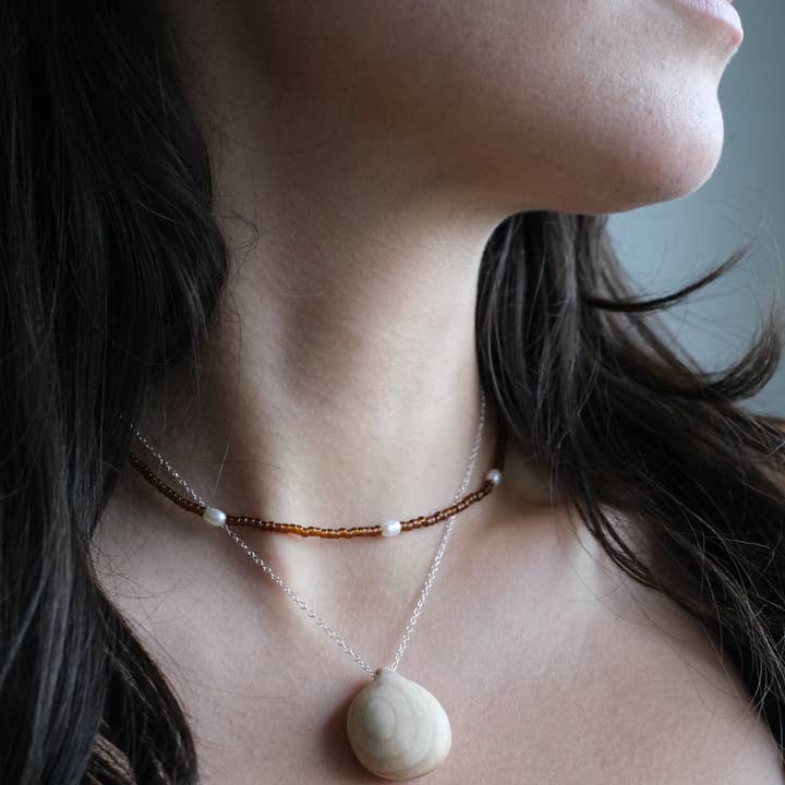 Object Flux - Wholesale Pendant/Charm Necklace - Wooden Pendant Neckace3