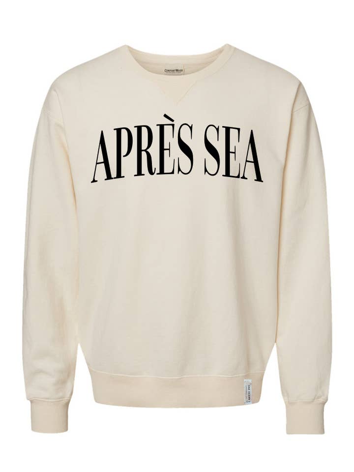 One Ocean Apparel Co.. - Wholesale Graphic Sweatshirt - Unisex - APRES SEA Crewneck - CUSTOM COLORS5
