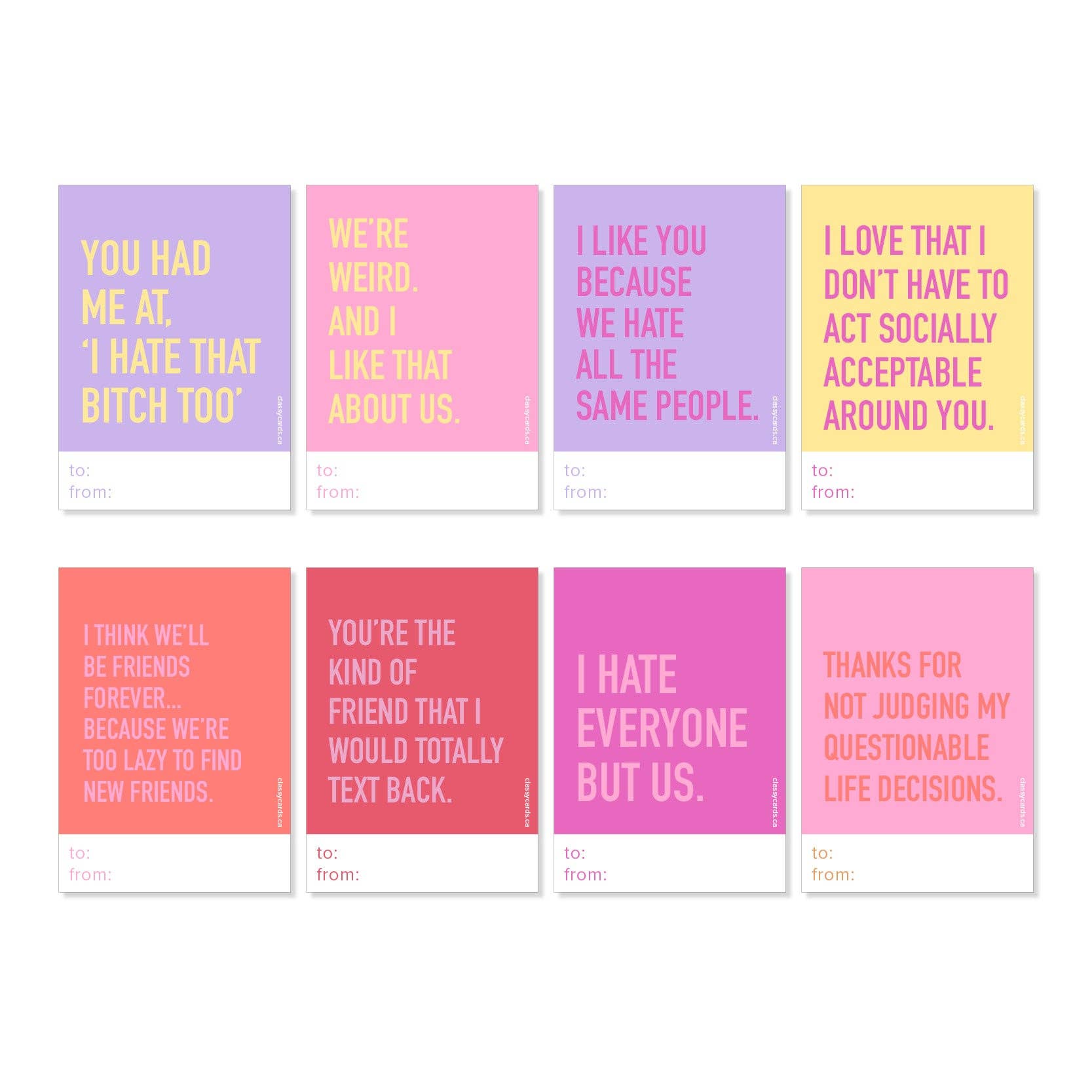 Classy Cards Creative – wholesale Love card – Love Notes - Bestie Collection1