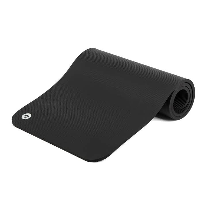 Bodynova - Vendita all'ingrosso Attrezzatura per il fitness - Tappetino per esercizi Fitness & Pilates, nero, 185x60x1,5 cm
